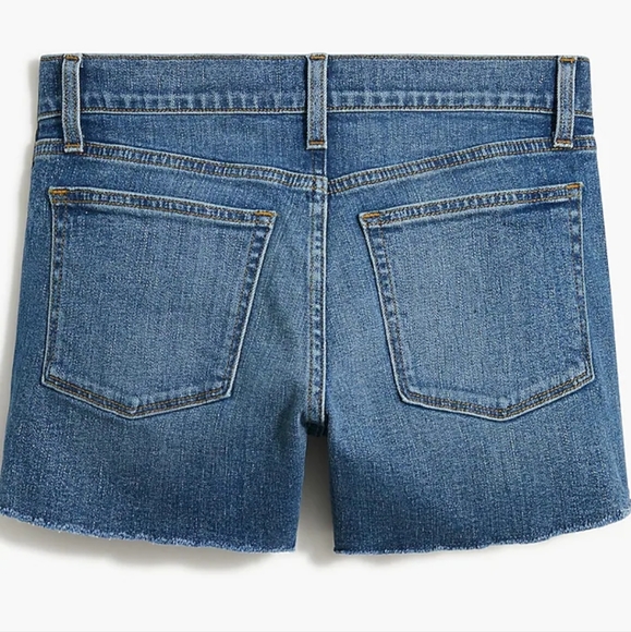 NWT J Crew Maternity Cut off Denim Shorts Side Panel L - Picture 4 of 12